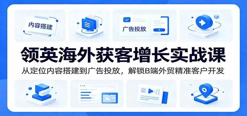 领英海外获客增长实战课：从定位内容搭建到广告投放，解锁B端外贸精准客户开发|青心网创站