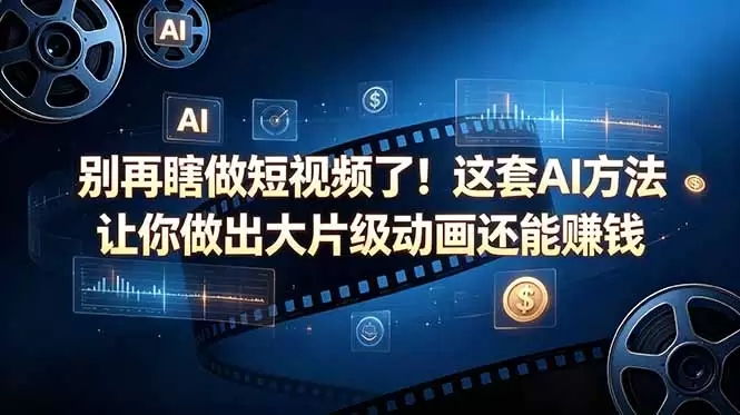 别再瞎做短视频了！这套 AI 方法让你做出大片级动画还能赚钱【原创双语字幕】|青心网创站