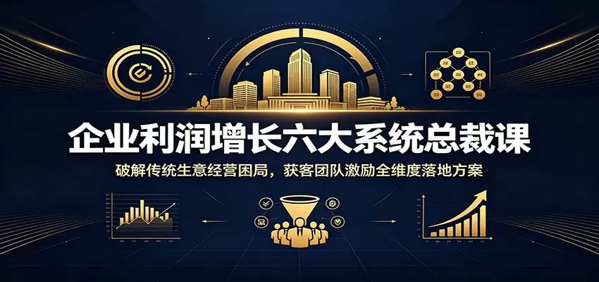 企业利润增长六大系统总裁课：破解传统生意经营困局，获客团队激励全维度落地方案|青心网创站