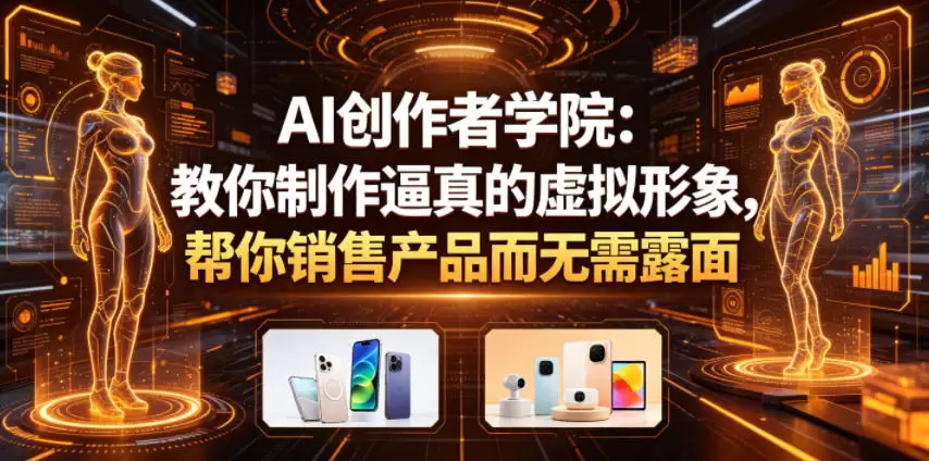 AI创作者学院：教你制作逼真的虚拟形象，帮你销售产品而无需露面【原创双语字幕】|青心网创站