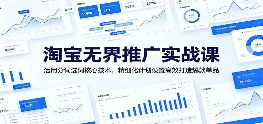淘宝无界推广实战课：活用分词选词核心技术，精细化计划设置高效打造爆款单品|青心网创站