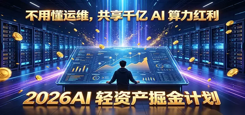 不用懂运维，共享千亿 AI 算力红利，2026AI 轻资产掘金计划|青心网创站