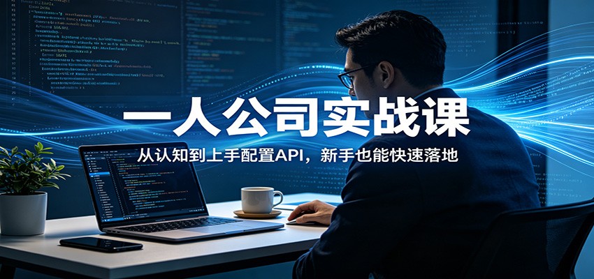 一人公司实战课：从认知到上手配置API，新手也能快速落地|青心网创站