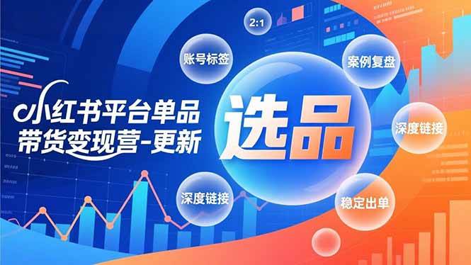 （16979期）小红书平台单品带货变现营-更新，极致选品、账号标签、案例复盘，深度链接，快速启动稳定出单青心网创青心网创站