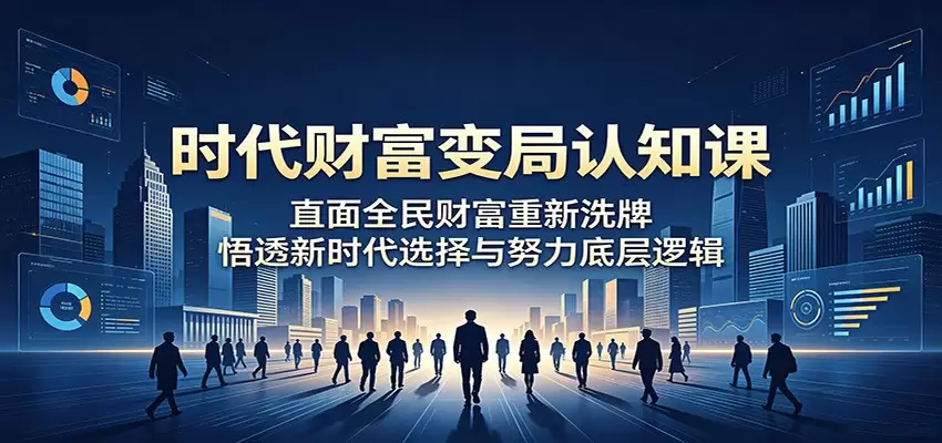 时代财富变局认知课：直面全民财富重新洗牌，悟透新时代选择与努力底层逻辑|青心网创站