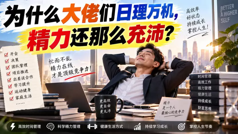 付费文章：为什么大佬们日理万机，精力还那么充沛？ - 青心资源站