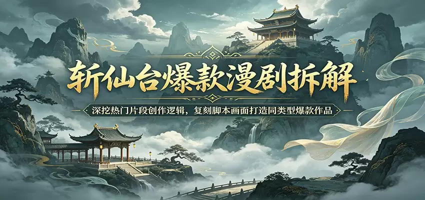 斩仙台爆款漫剧拆解：深挖热门片段创作逻辑，复刻脚本画面打造同类型爆款作品|青心网创站