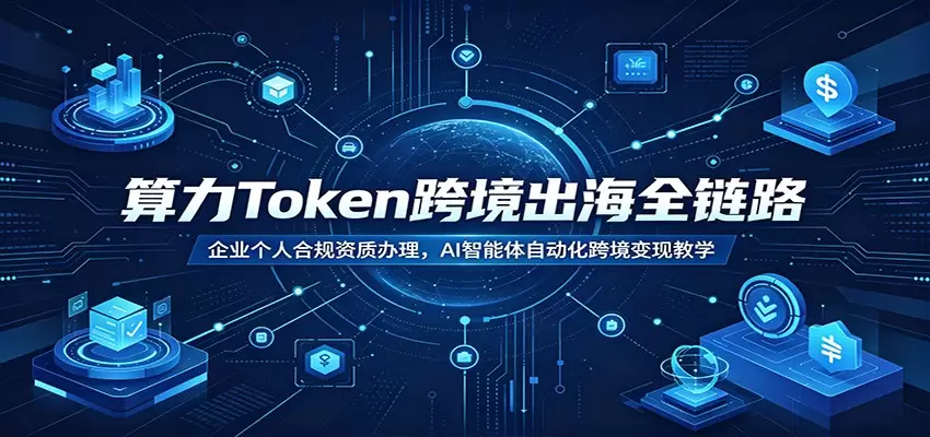 算力Token跨境出海全链路：企业个人合规资质办理，AI智能体自动化跨境变现教学|青心网创站