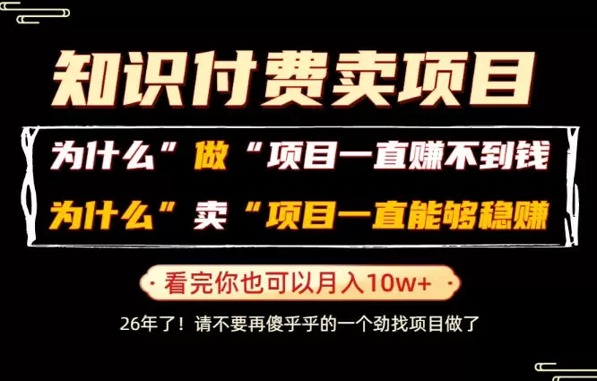 普通人为什么能够靠卖项目轻松月入10W+，而做项目却容易成炮灰，卖项目为什么能够稳賺不赔？【揭秘】|青心网创站