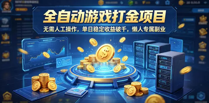 全自动游戏打金项目,无需人工操作,单日稳定收益破千,懒人专属副业【揭秘】 全自动游戏打金项目,无需人工操作,单日稳定收益破千,懒人专属副业【揭秘】