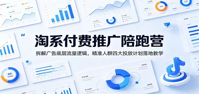淘系付费推广陪跑营：拆解广告底层流量逻辑，精准人群四大投放计划落地教学|青心网创站