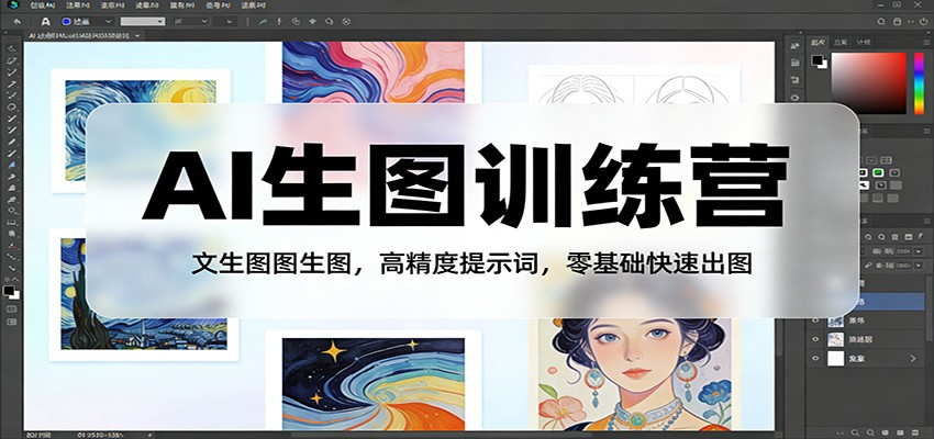 AI生图训练营:文生图图生图,高精度提示词,零基础快速出图青心网创青心网创站