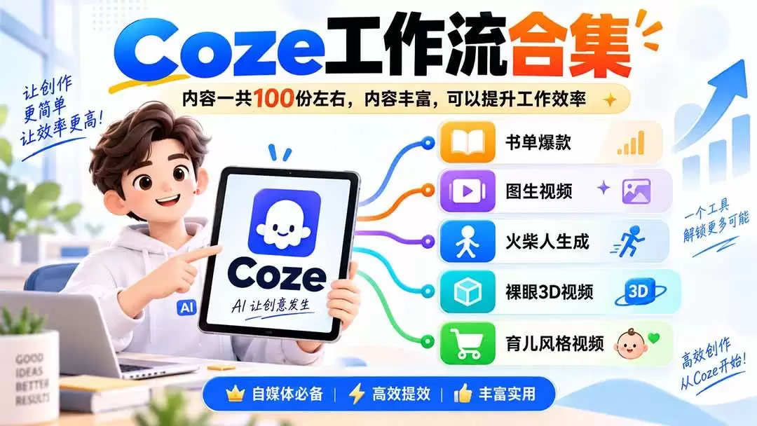 (20440期)Coze工作流合集,内容一共100份左右,内容丰富,可以提供工作效率 (20440期)Coze工作流合集,内容一共100份左右,内容丰富,可以提供工作效率
