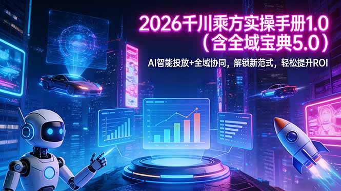 2026 千川乘方实操手册 1.0(含全域宝典 5.0青心网创青心网创站