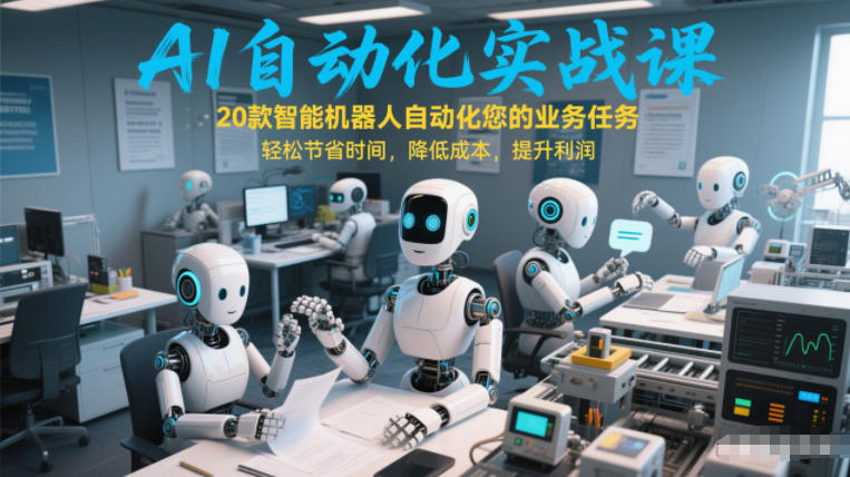 AI自动化实战课:20款智能机器人自动化您的业务任务,轻松节省时间,降低成本,提升利润青心网创青心网创站