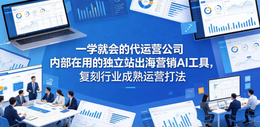一学就会的代运营公司内部在用的独立站出海营销AI工具，复刻行业成熟运营打法|青心网创站