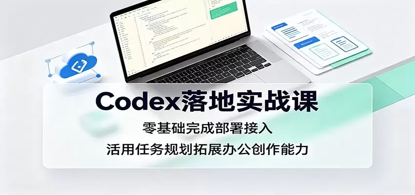 Codex落地实战课：零基础完成部署接入，活用任务规划拓展办公创作能力|青心网创站