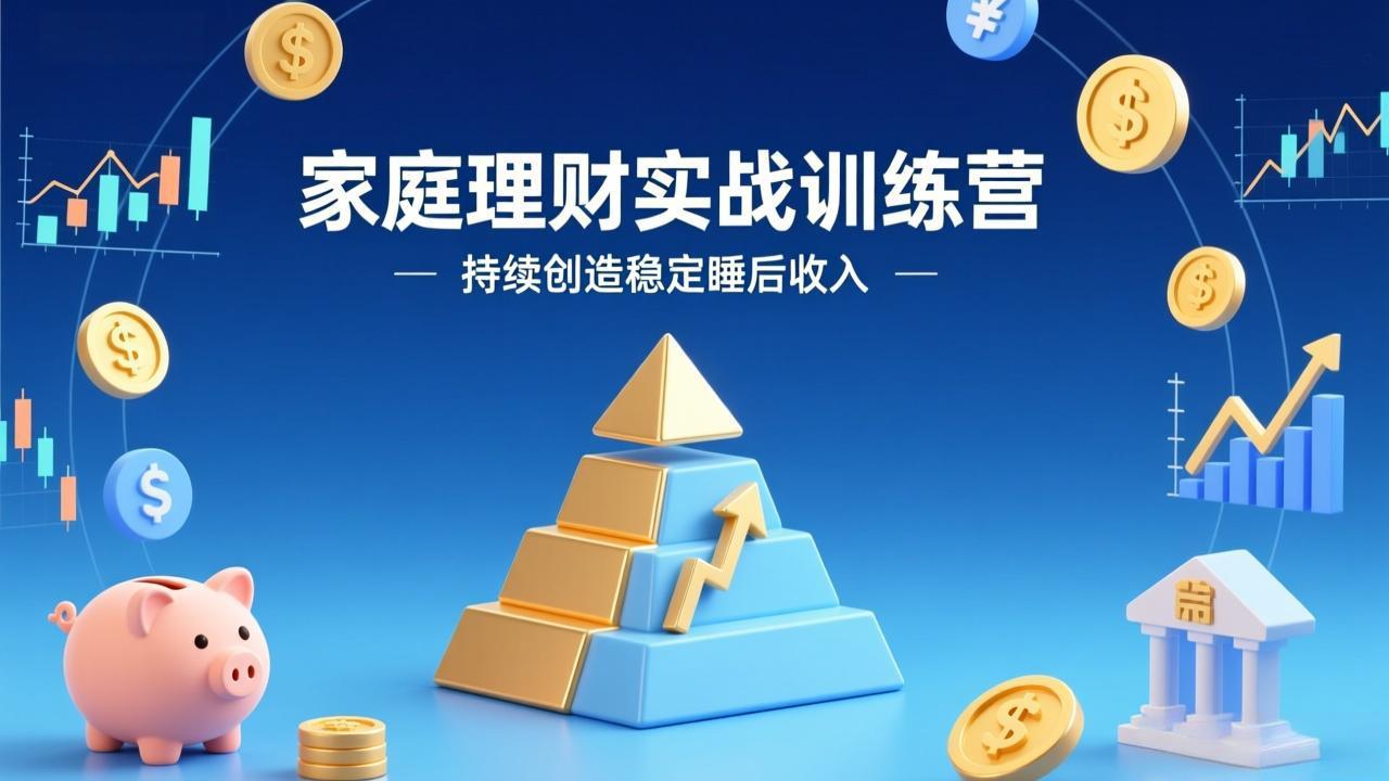 家庭理财实战训练营：从0到1建体系，三阶进阶层层递进，助你持续创造稳定睡后收入青心网创青心网创站