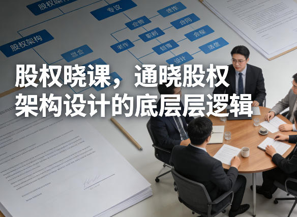 股权晓课，通晓股权架构设计的底层逻辑|青心网创站