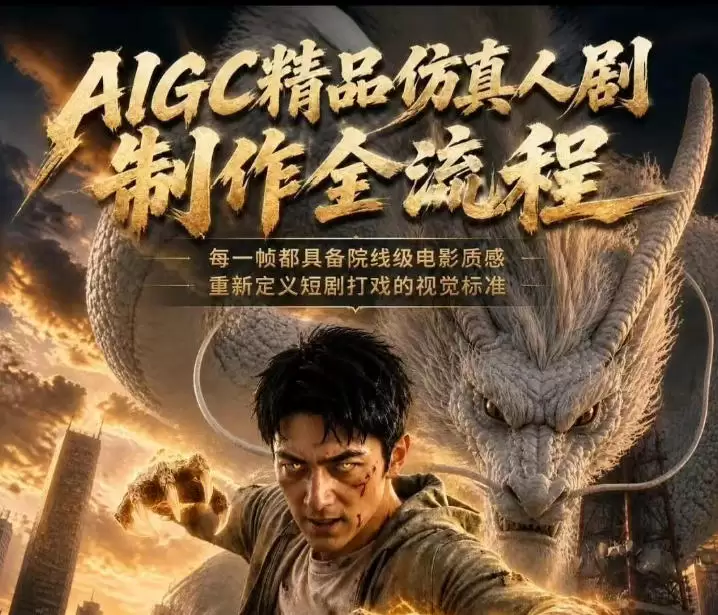 AIGC精品仿真人剧豢龙人全流程制作解析2026，国风仿真人创作+打斗剧情+人设编排，一站式AI短剧入门|青心网创站