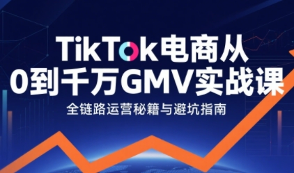 TikTok电商从0到千万GMV实战课，从0到1拆解实战秘籍（更新）青心网创青心网创站