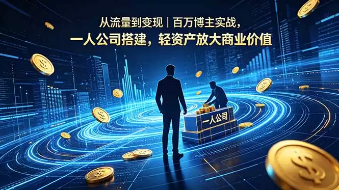 从流量到变现｜百万博主实战，一人公司搭建，轻资产放大商业价值|青心网创站