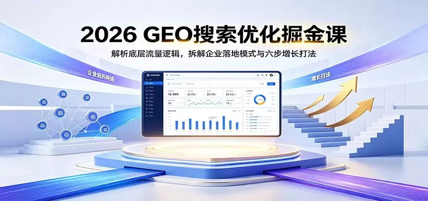 2026 GEO搜索优化掘金课：解析底层流量逻辑，拆解企业落地模式与六步增长打法|青心网创站