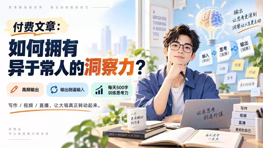 （20558期）付费文章：如何拥有异于常人的洞察力？ - 青心资源站