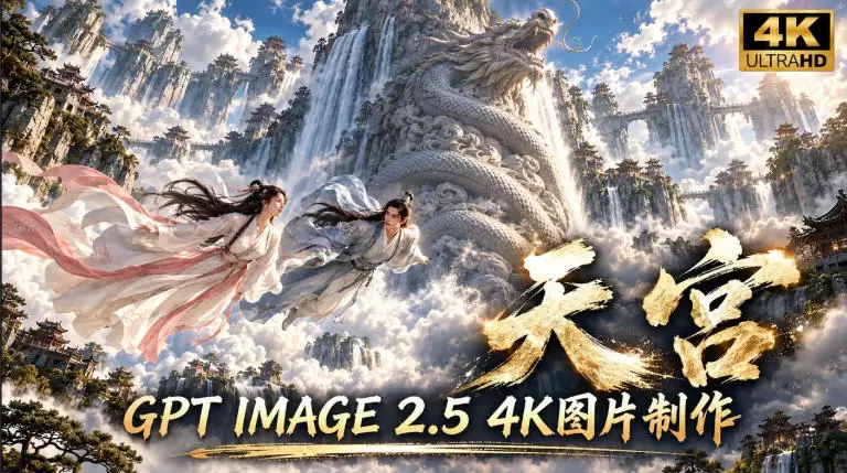 GPT Image 2.5实测！4K到底多清楚？皮肤、手指、修图与天宫场景全面测试 - 青心资源站