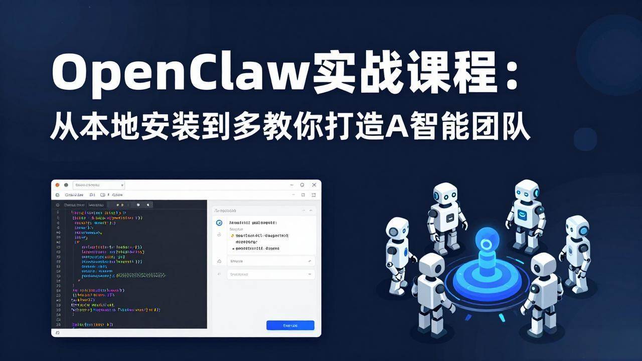 (17883期)OpenClaw实战课程:从本地安装到多Agent协同,手把手教你打造AI智能团队|青心网创站