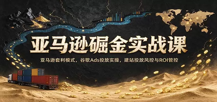 亚马逊掘金实战课：亚马逊套利模式，谷歌Ads投放实操，建站投放风控与ROI管控 - 青心资源站