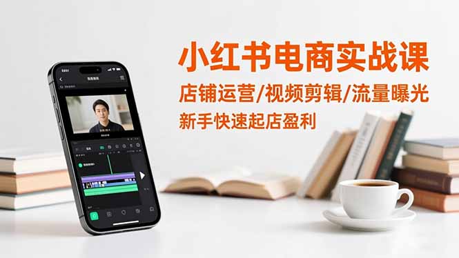 小红书电商实战课:店铺运营/视频剪辑/流量曝光,新手快速起店盈利-青心网创站