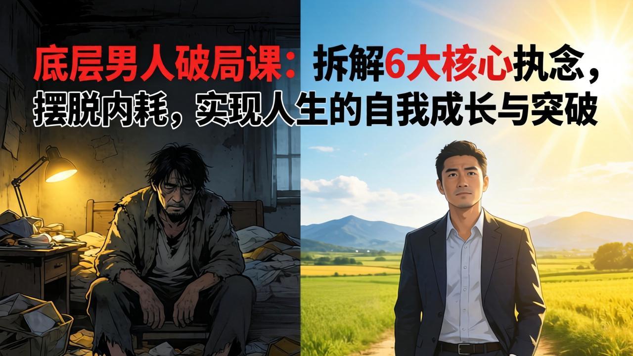 付费文章:底层男人破局课:拆解 6 大核心执念,摆脱内耗,实现人生的自我成长与突破|青心网创站
