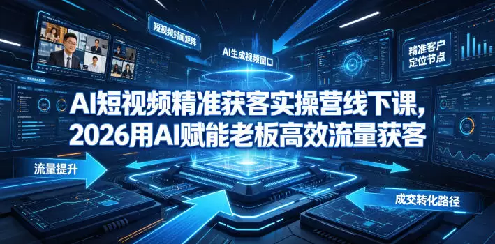 AI短视频精准获客实操营6月10-14号线下课，2026用AI赋能老板高效流量获客|青心网创站