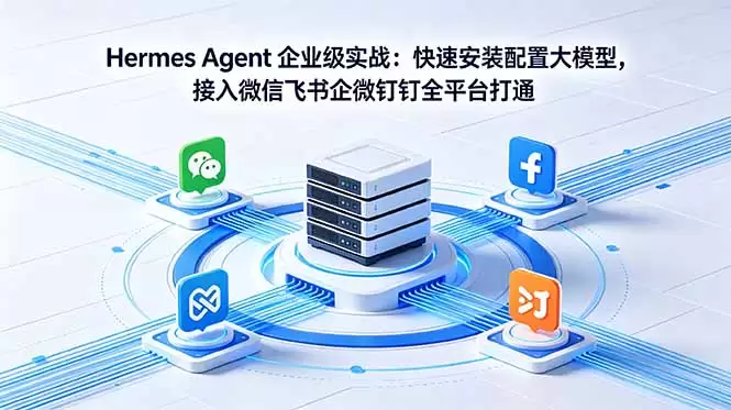 Hermes Agent 企业级实战：快速安装配置大模型，接入微信飞书企微钉钉全平台打通|青心网创站