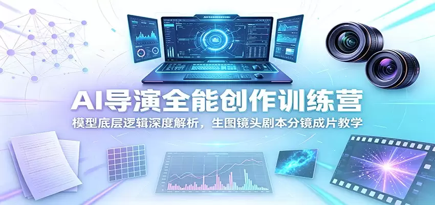 AI导演全能创作训练营：模型底层逻辑深度解析，生图镜头剧本分镜成片教学|青心网创站