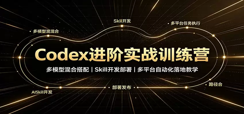 Codex进阶实战训练营：多模型混合搭配，Skill开发部署，多平台自动化落地教学|青心网创站