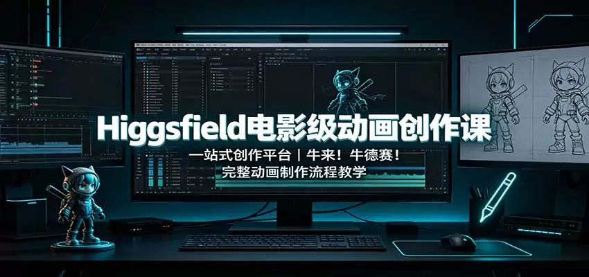 Higgsfield电影级动画创作课：一站式创作平台，牛来！牛德赛！完整动画制作流程教学 - 青心资源站