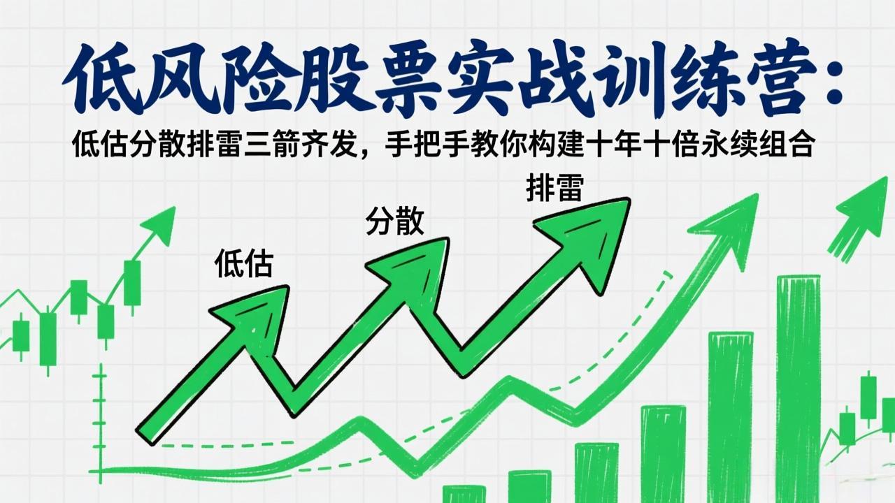 低风险股票实战训练营:低估分散排雷三箭齐发,手把手教你构建十年十倍永续组合青心网创青心网创站