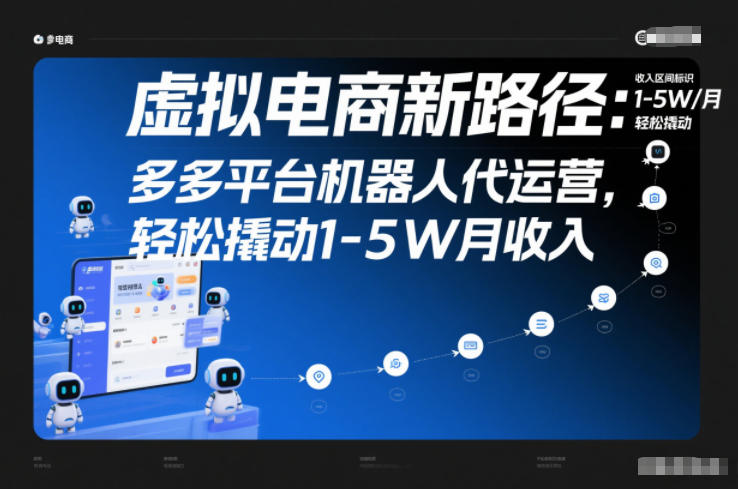 虚拟电商新路径：多多平台机器人代运营，轻松撬动1-5W月收入【揭秘】-青心网创站