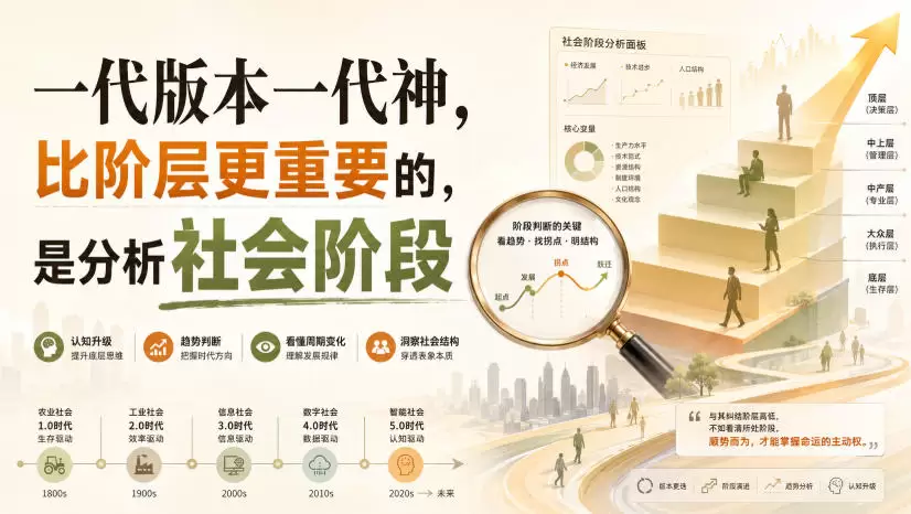 付费文章：一代版本一代神，比阶层更重要的，是分析社会阶段|青心网创站