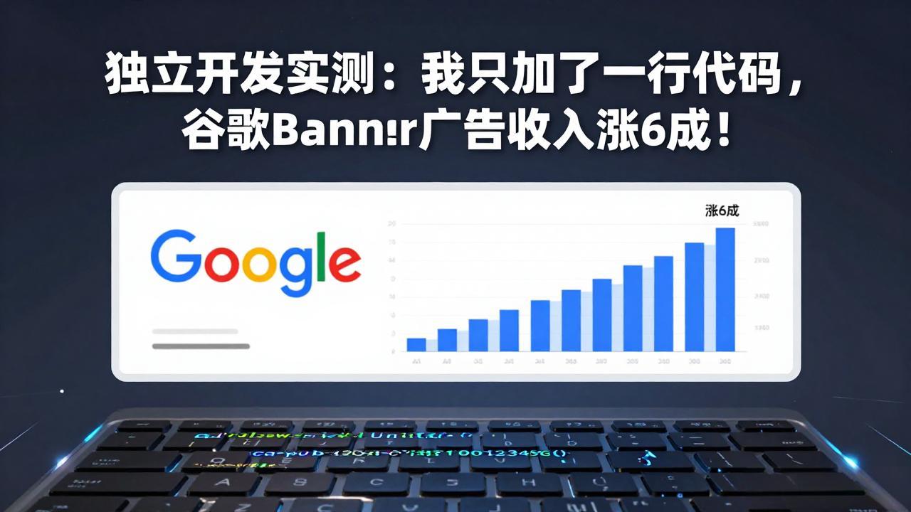 付费文章:独立开发实测:我只加了一行代码,谷歌Banner广告收入涨6成!青心网创青心网创站
