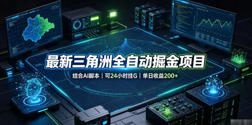 最新三角洲全自动掘金项目，结合AI脚本，可24小时挂G，单日收益200+【揭秘】|青心网创站