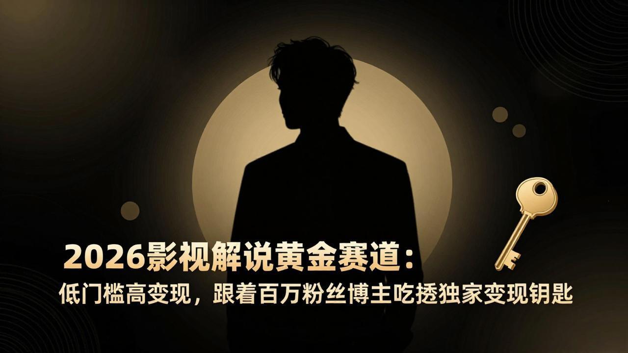 2026影视解说黄金赛道:低门槛高变现,跟着百万粉丝博主吃透独家变现钥匙|青心网创站