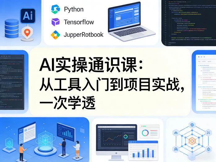 AI实操通识课，从工具入门到项目实战，一次学透|青心网创站