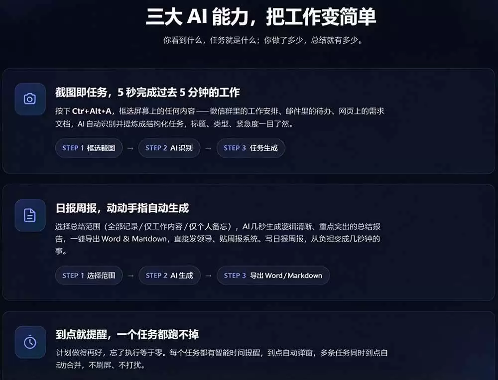 （20697期）天天写日报周报写到头疼？截图一键选屏幕内容，AI 自动把它变成结构化任务，极简工作日记 - 青心资源站