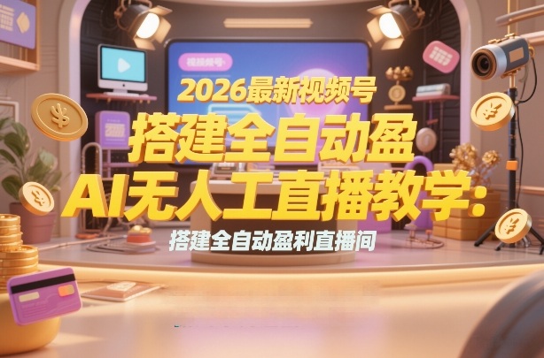 2026最新视频号AI无人直播教学：搭建全自动盈利直播间，低成本开启副业变现青心网创青心网创站