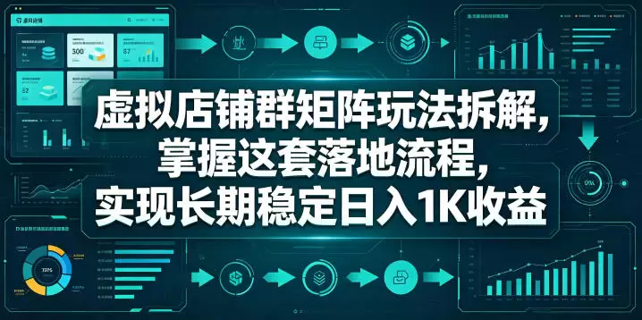 虚拟店铺群矩阵玩法拆解，掌握这套落地流程，实现长期稳定日入1K收益【揭秘】|青心网创站
