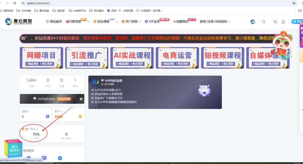 白菜价解锁20000+N个赚钱机会,加入青心网创站会员,全站资源免费学习。-青心网创站