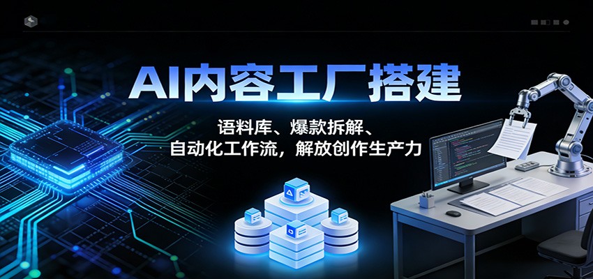 AI内容工厂搭建：语料库、爆款拆解、自动化工作流，解放创作生产力青心网创青心网创站